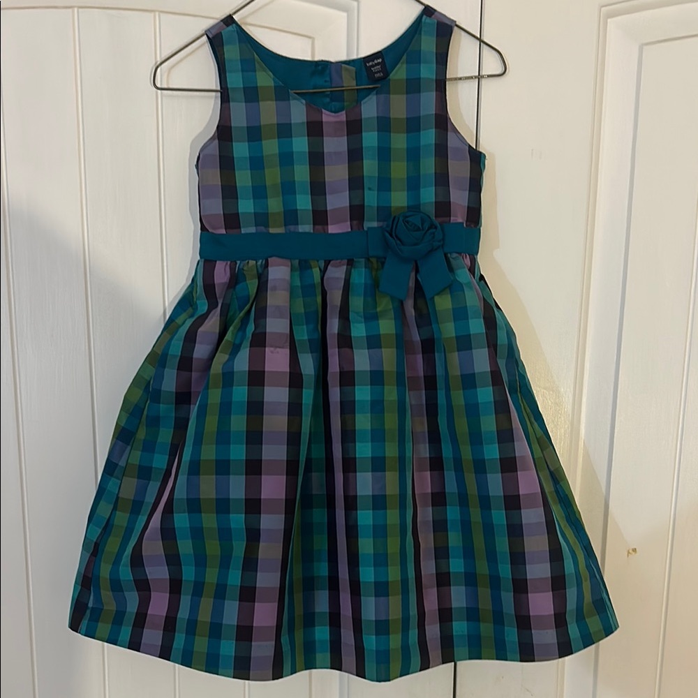 GAP Blue and Green Pleated Tiered‎ Sundress